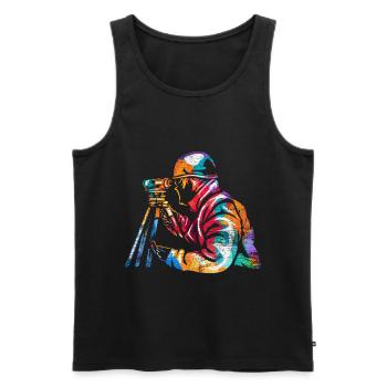 Vermessungstechniker - Männer Premium Bio Tank Top - Schwarz - Vorne - AI Model Male 178 light (178cm)