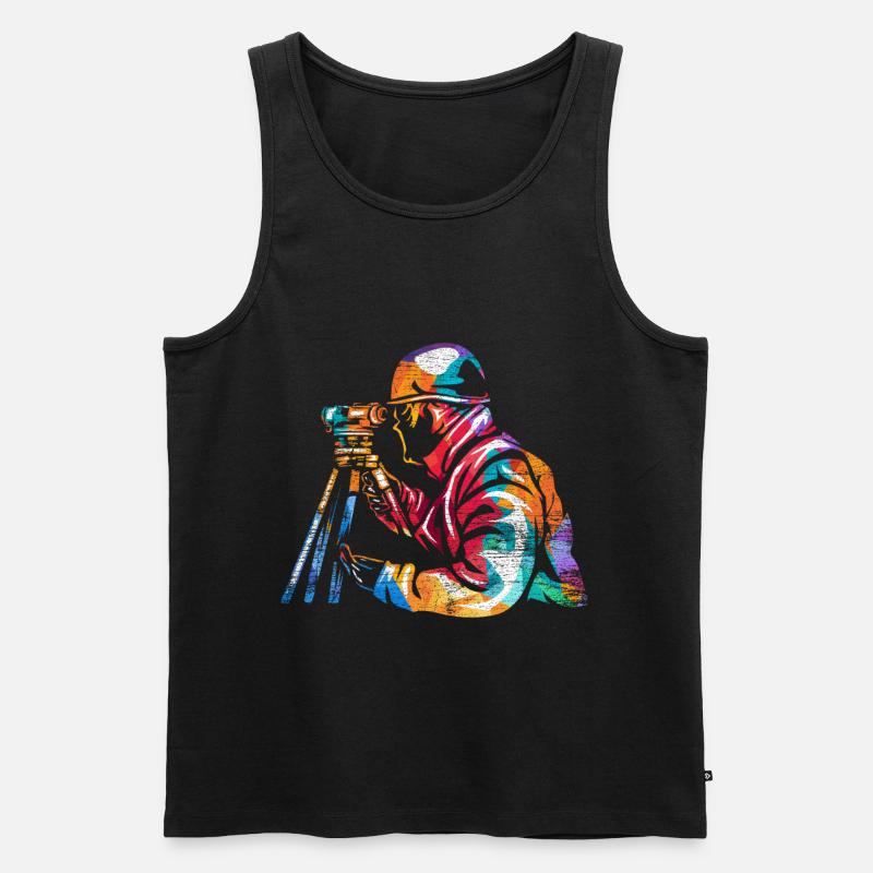 Geometra - Canottiera ecologica premium da uomo - nero