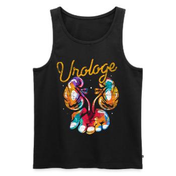Urologist Urology Gift - Men's Premium Organic Tank Top - black - Front - AI Model Male 178 light (178cm)