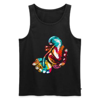 Urologist Gift - Men's Premium Organic Tank Top - black - Front - AI Model Male 178 light (178cm)