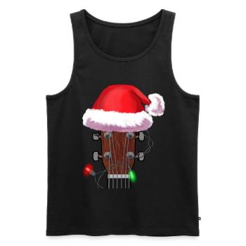 Noël cadeau musicien idée cadeau de Noël - Débardeur bio Premium Homme - noir - Devant - Michal (187cm)