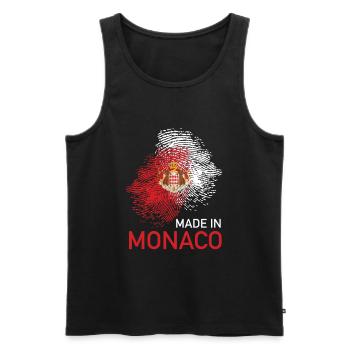 Monaco DNA - Männer Premium Bio Tank Top - Schwarz - Vorne - Michal (187cm)