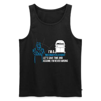 Neonatologe - Männer Premium Bio Tank Top - Schwarz - Vorne - Michal (187cm)