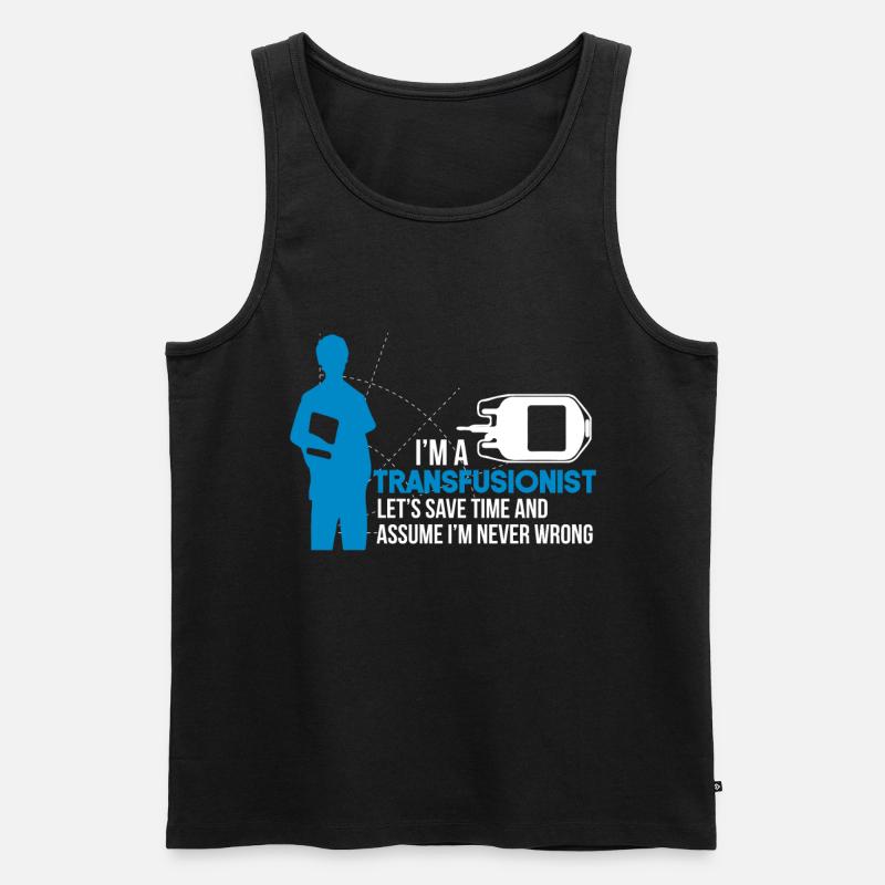 Transfusionsmedizener - Männer Premium Bio Tank Top - Schwarz