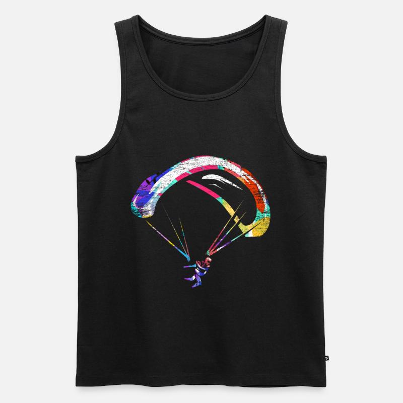 Gleitschirm Fliegen Geschenk - Männer Premium Bio Tank Top - Schwarz