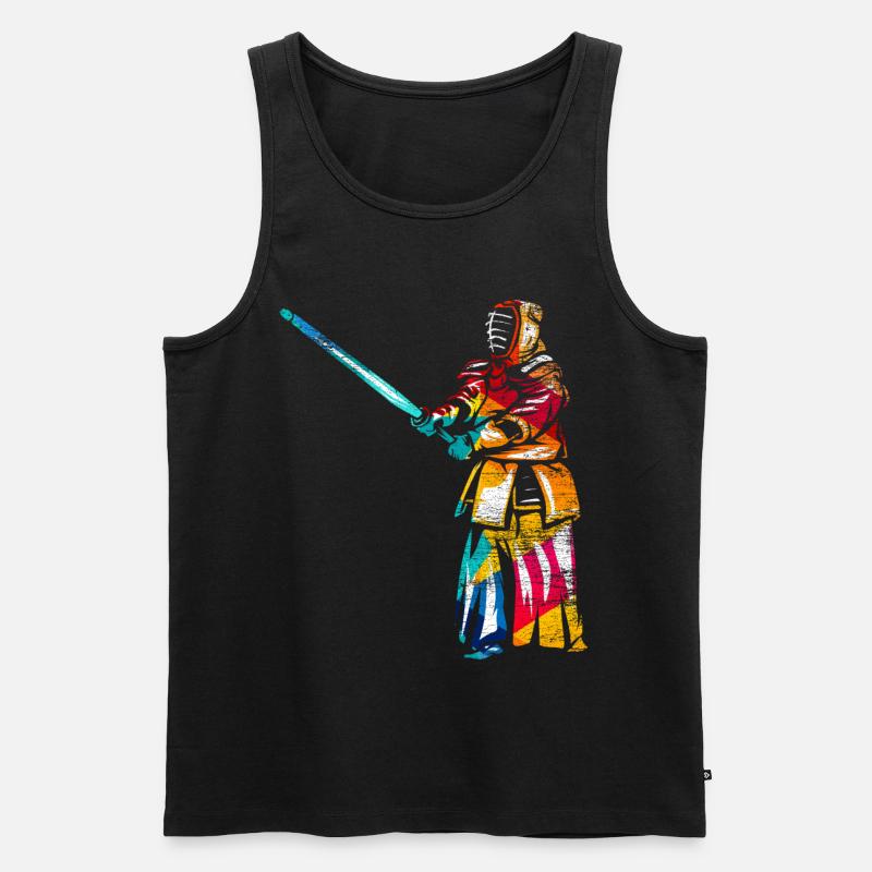 Kendo Geschenk - Männer Premium Bio Tank Top - Schwarz
