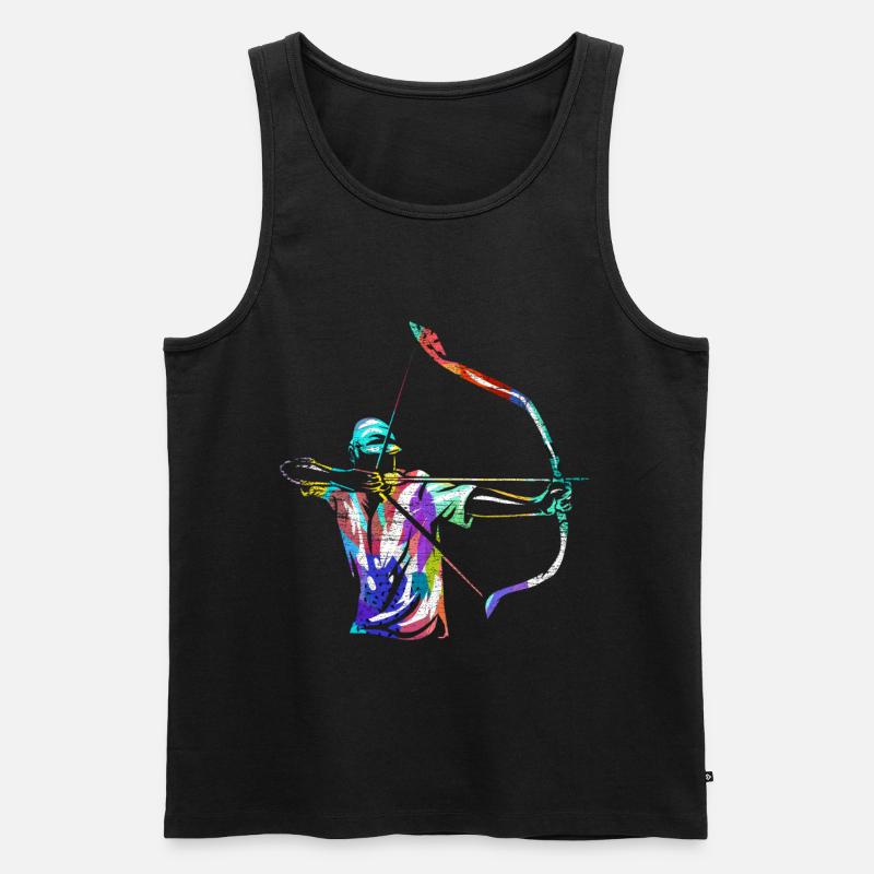 Bogenschießen Geschenk - Männer Premium Bio Tank Top - Schwarz