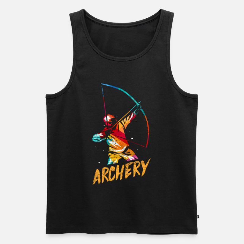 Bogenschießen Geschenk - Männer Premium Bio Tank Top - Schwarz