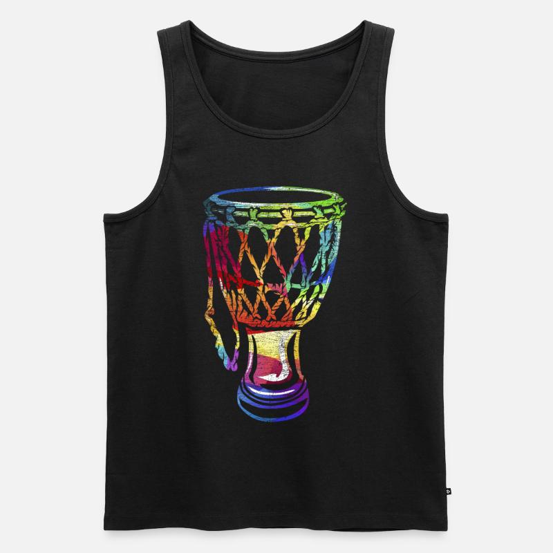 Djembe goblet drum gift - Men's Premium Organic Tank Top - black