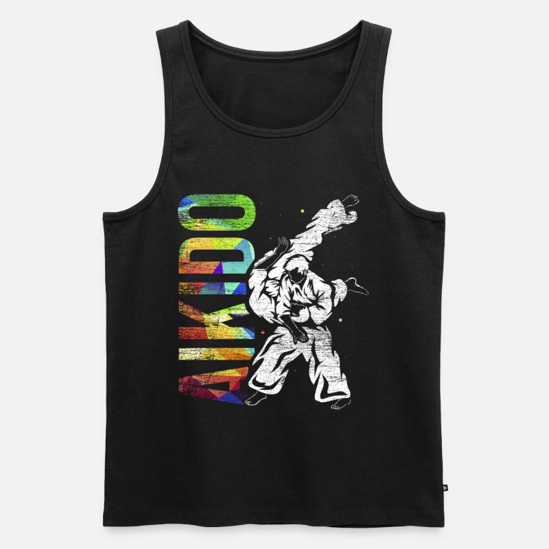 Aikido Geschenk - Männer Premium Bio Tank Top - Schwarz