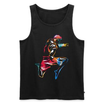 Muay Thai Fighter Geschenk - Männer Premium Bio Tank Top - Schwarz - Vorne - AI Model Male 178 light (178cm)