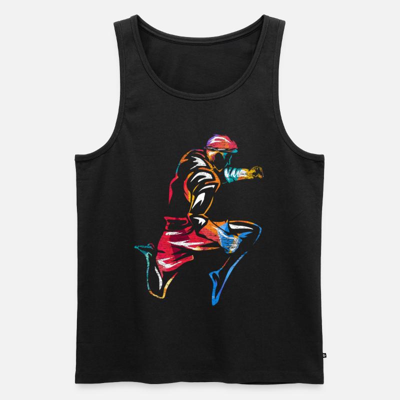 Muay Thai Fighter Geschenk - Männer Premium Bio Tank Top - Schwarz