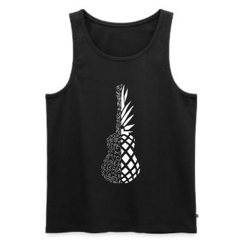 Ananas Ukulele - Männer Premium Bio Tank Top - Schwarz - Vorne - AI Model Male 178 light (178cm)