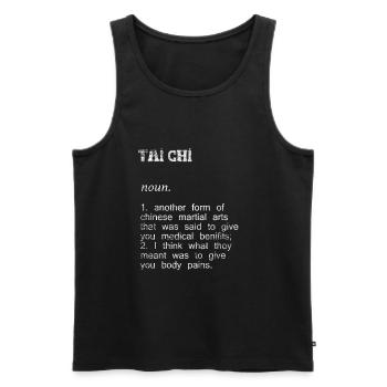 Cadeau de Tai Chi - Débardeur bio Premium Homme - noir - Devant - Michal (187cm)