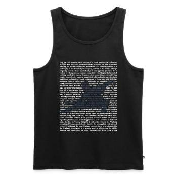 Tai chi - Men's Premium Organic Tank Top - black - Front - AI Model Male 178 light (178cm)