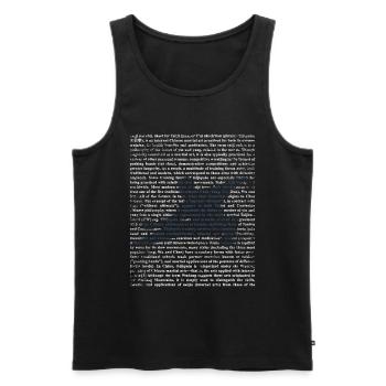 Tai Chi gift - Men's Premium Organic Tank Top - black - Front - AI Model Male 178 light (178cm)