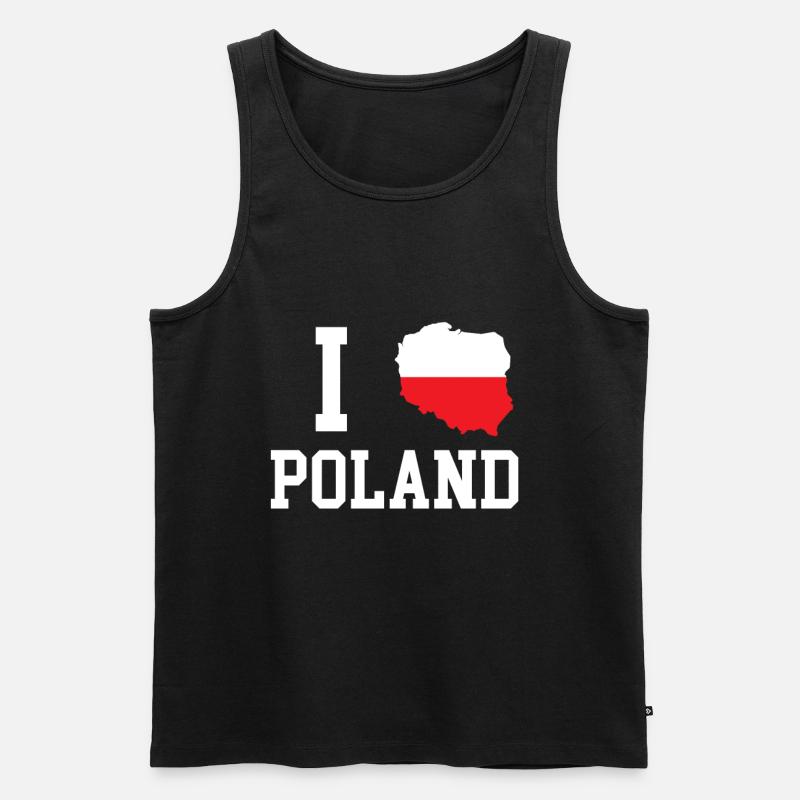 Poland - Männer Premium Bio Tank Top - Schwarz