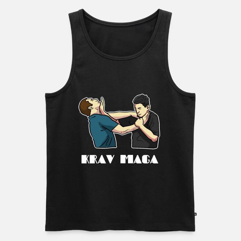 Krav Maga - Männer Premium Bio Tank Top - Schwarz