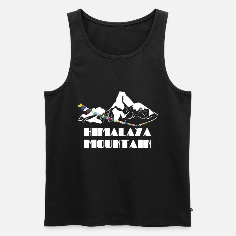 Himalaya Geschenk - Männer Premium Bio Tank Top - Schwarz