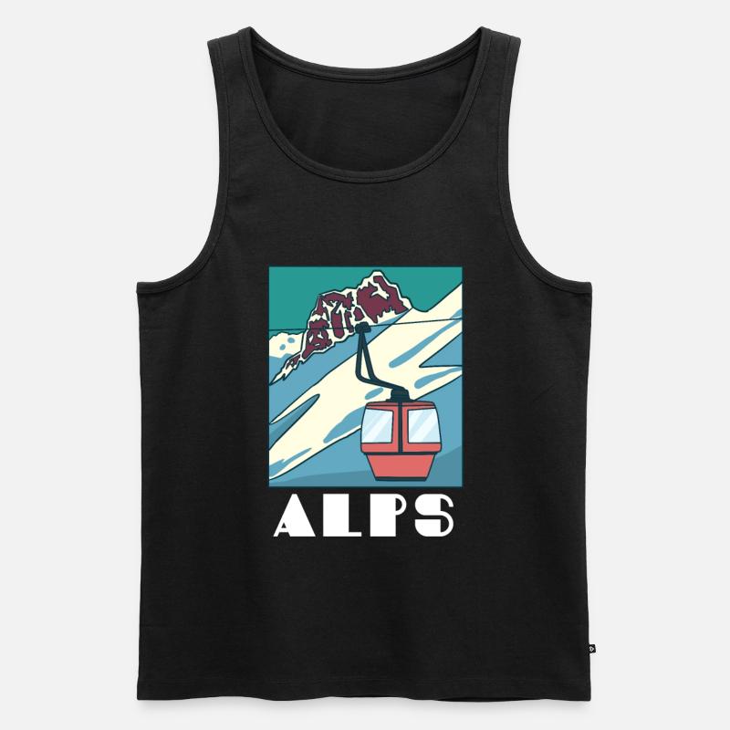Alpen - Männer Premium Bio Tank Top - Schwarz
