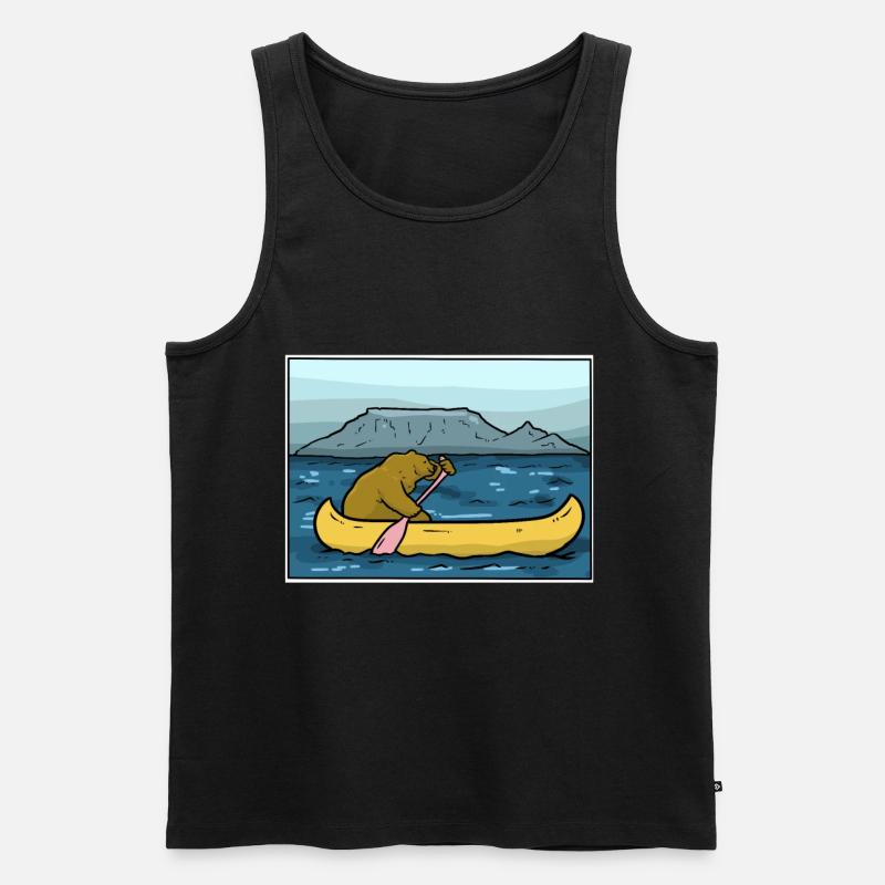 Tafelberg - Männer Premium Bio Tank Top - Schwarz