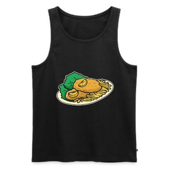 Wiener schnitzel - Männer Premium Bio Tank Top - Schwarz - Vorne - AI Model Male 178 light (178cm)