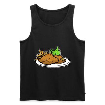Wiener schnitzel - Männer Premium Bio Tank Top - Schwarz - Vorne - AI Model Male 178 light (178cm)