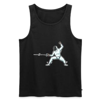 Fechten Geschenk - Männer Premium Bio Tank Top - Schwarz - Vorne - AI Model Male 178 light (178cm)