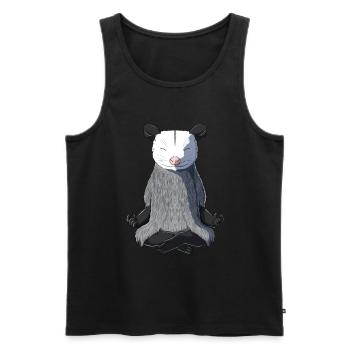 Opossums Meditiert - Männer Premium Bio Tank Top - Schwarz - Vorne - Michal (187cm)