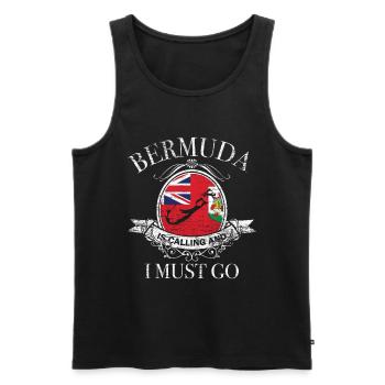 Bermuda gift - Men's Premium Organic Tank Top - black - Front - AI Model Male 178 light (178cm)
