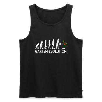 Garten Evolution - Männer Premium Bio Tank Top - Schwarz - Vorne - AI Model Male 178 light (178cm)