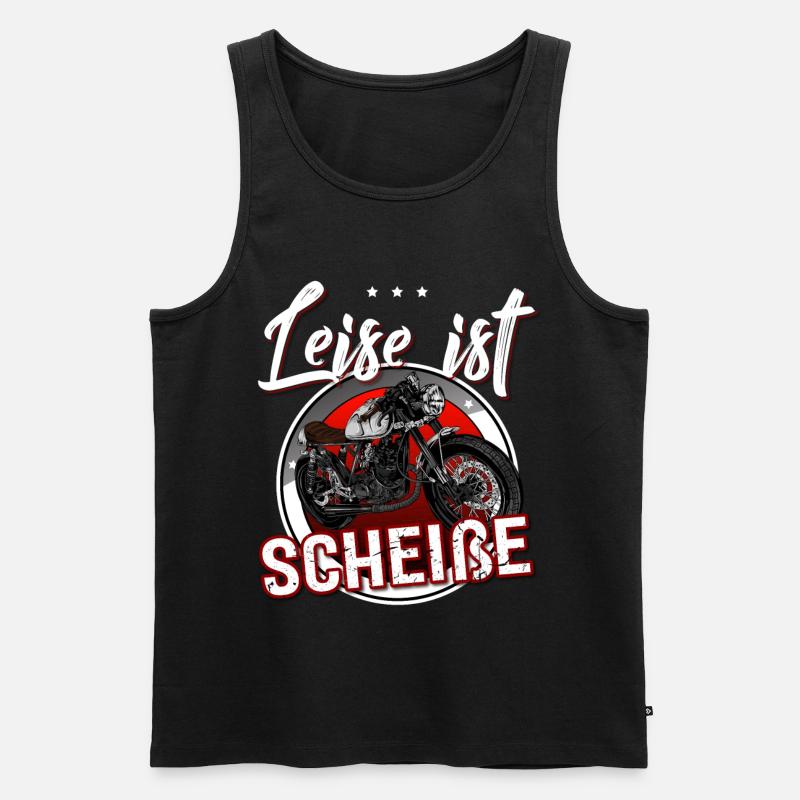 Leise Ist Scheisse - Männer Premium Bio Tank Top - Schwarz