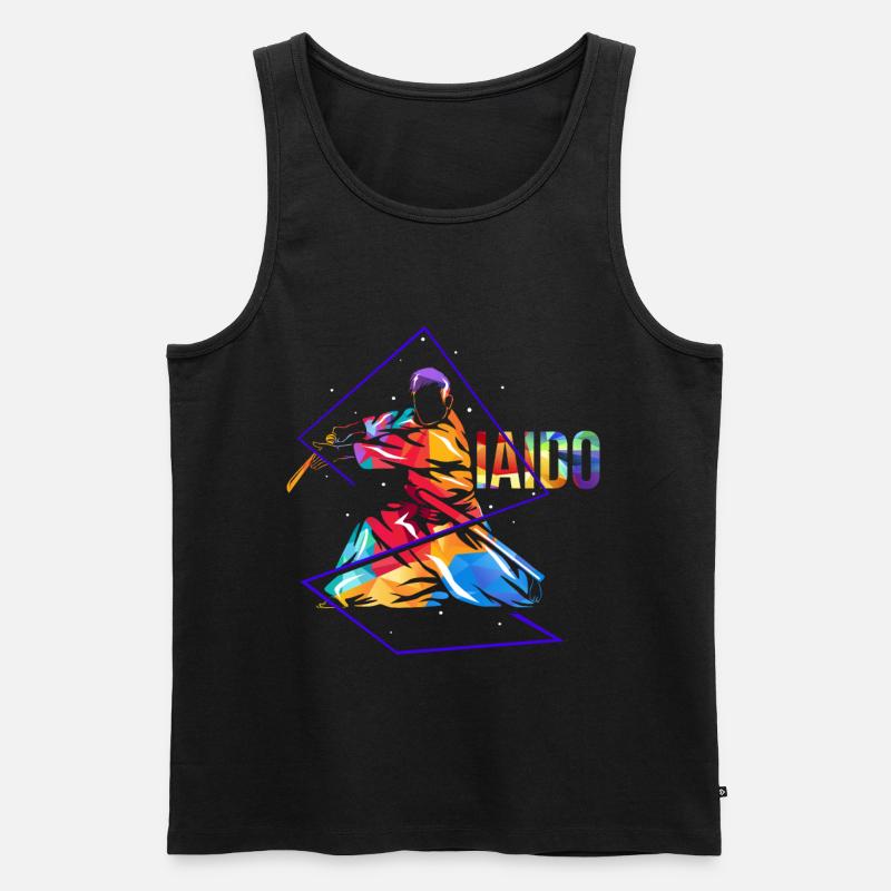 Iaido - Männer Premium Bio Tank Top - Schwarz
