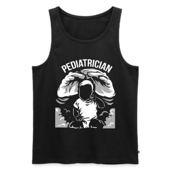 Pediatrician - Men's Premium Organic Tank Top - black - Front - AI Model Male 178 light (178cm)