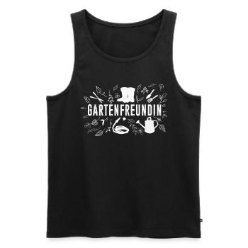Gartenfreundin - Männer Premium Bio Tank Top - Schwarz - Vorne - AI Model Male 178 light (178cm)