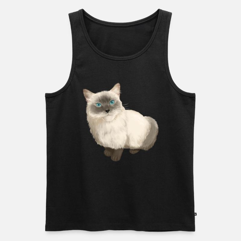 Ragdoll Katze - Männer Premium Bio Tank Top - Schwarz