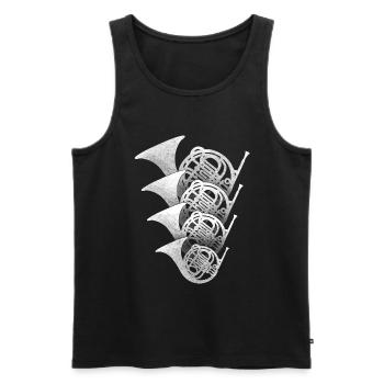French Horn Orchester - Männer Premium Bio Tank Top - Schwarz - Vorne - Michal (187cm)