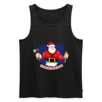 Stonemason Christmas gift - Men's Premium Organic Tank Top - black - Front - AI Model Male 178 light (178cm)