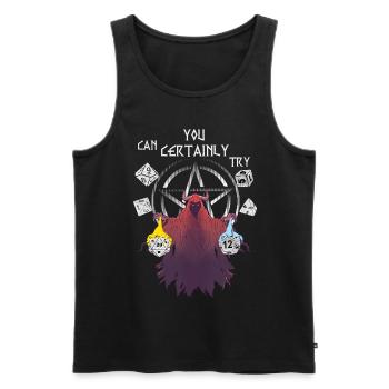 RPG Dice D20 Role Playing Dice Dragons Pentagram - Men's Premium Organic Tank Top - black - Front - Michal (187cm)