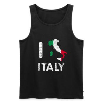 Cadeau Italie - Débardeur bio Premium Homme - noir - Devant - Michal (187cm)