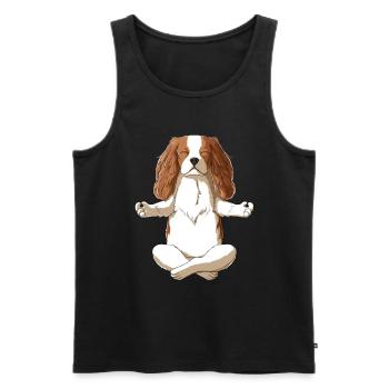 Cavalier King Charles Spaniel - Männer Premium Bio Tank Top - Schwarz - Vorne - AI Model Male 178 light (178cm)