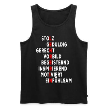 Lehrer Definition - Männer Premium Bio Tank Top - Schwarz - Vorne - Michal (187cm)
