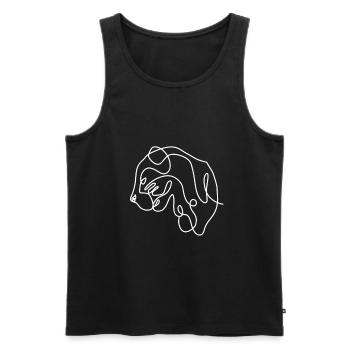 Tiger Geschenk - Männer Premium Bio Tank Top - Schwarz - Vorne - Michal (187cm)