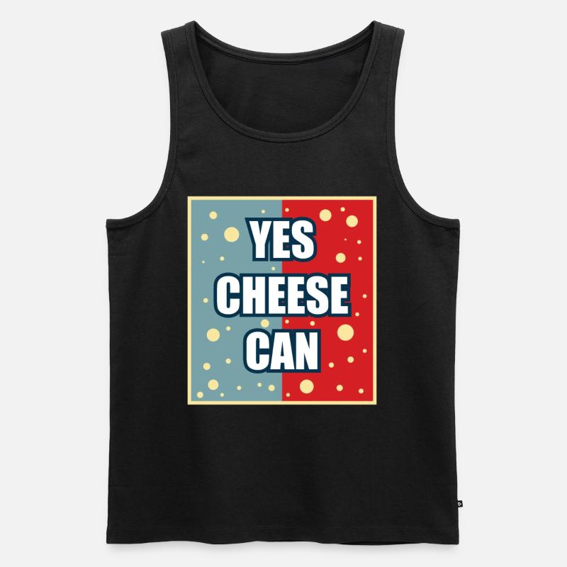 Yes Cheese Can - Männer Premium Bio Tank Top - Schwarz