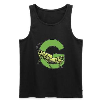 Heuschrecke - Männer Premium Bio Tank Top - Schwarz - Vorne - AI Model Male 178 light (178cm)