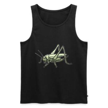 Heuschrecke - Männer Premium Bio Tank Top - Schwarz - Vorne - AI Model Male 178 light (178cm)