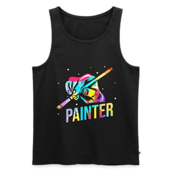 Painter gift - Men's Premium Organic Tank Top - black - Front - AI Model Male 178 light (178cm)