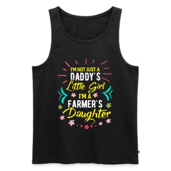Fille d'agriculteurs - Débardeur bio Premium Homme - noir - Devant - AI Model Male 178 light (178cm)