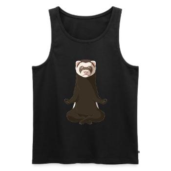 Ferret - Men's Premium Organic Tank Top - black - Front - Michal (187cm)