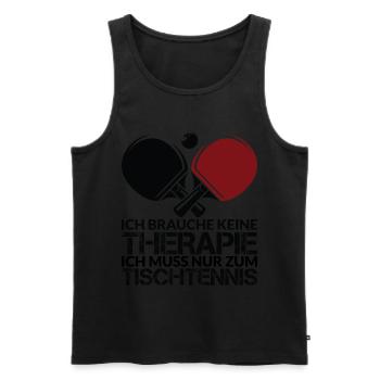 Tischtennis Spieler Tischtennisschläger Geschenk - Männer Premium Bio Tank Top - Schwarz - Vorne - Michal (187cm)